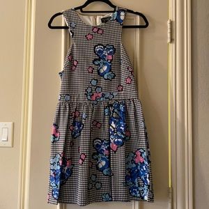 Top shop Hounds tooth dress with flower details